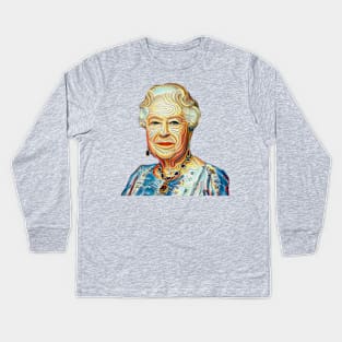 Queen Elizabeth II Kids Long Sleeve T-Shirt